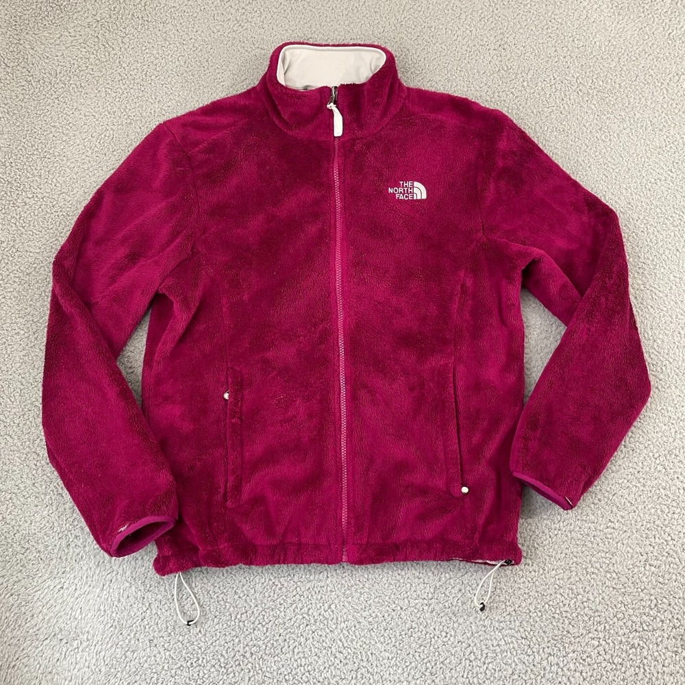 The North Face Osito Jacket Women L Pink Magenta Fleece Full Zip